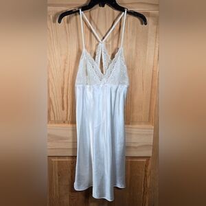 Apt 9 Intimates Satin Lace Chemise Slip Dress Ivory Womens XL Wedding Bridal